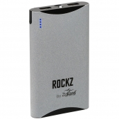 Zipkord Rockz 7000mah Slim Backup Battery - Dual Usb Port (micro Usb Cable Included) - Gray And Black