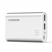 Puregear Purejuice Powerbank Backup Battery (10400 Mah / 2.1a) With Two Usb Ports And Led Battery Indicator - Silver