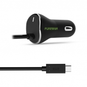 Puregear 15w/3a Car Charger For Usb Type C Devices - Black
