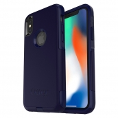 Apple Iphone X Otterbox Commuter Case - Indigo Way (maritime Blue And Admiral Blue)