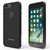 Apple Iphone 6 / Iphone 6s / Iphone 7 Puregear Glassbak 360 Bumper Case With Tempered Glass Back - Black