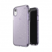 Speck - Presidio Clear Glitter Case For Apple Iphone Xr - Geode Purple And Gold Glitter