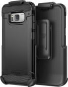 Scorpio R7 Series - Premium Dual Layer Protection With Holster For Samsung S8 Plus - Smooth Black