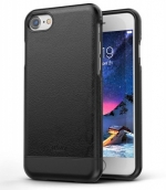 Artura Collection - Premium Vegan Leather Case With Holster For Iphone 7/8 Plus- Jet Black