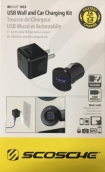 Scosche 2.4 Amps Usb Wall And Car Charging Kit