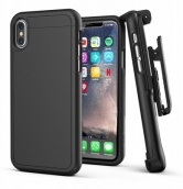 Slimshield Armor - Ultra-thin Tough Cover W/ Holster For Iphone X - Black