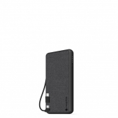 Mophie - Powerstation Plus Power Bank 6,000 Mah For Micro Usb And Apple Lightning Devices - Black