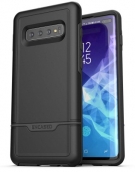 Rebel Series - Protective Dual Layer Impact Armor With Holster For Galaxy S10 Plus - Black