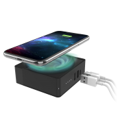 Mophie - Powerstation Hub Wireless Charging Power Bank 6,000 Mah - Black