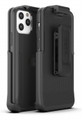 Base Iphone 12 / Iphone 12 Pro (6.1) - Duohybrid Reinforced Protective Case With Holster - Black