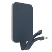 Tylt - Flipcard Power Bank For Apple Lightning Devices 5,000 Mah - Gray