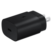 Samsung - Pd 25w Fast Charging Usb C Wall Charger W/ Cable - Black