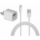 Apple Original 8pin Lighting Wall Charger - Cube & 3 Ft  Data Cable
