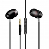 High Quality Sound Universal In-ear Earphones In Black
