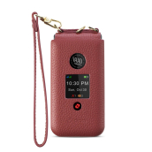 Pom Classic Designer Leather Case - Burgundy