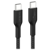 Belkin - Usb C To Usb C 60w Cable Pcr 2.0 Braided Cable 2m - Black